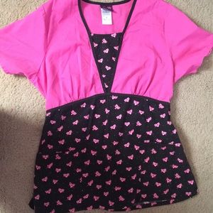 Pink Panther Scrub Top